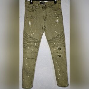 CR-24 BORDO CROMATO Mens Distressed Jeans 34x32